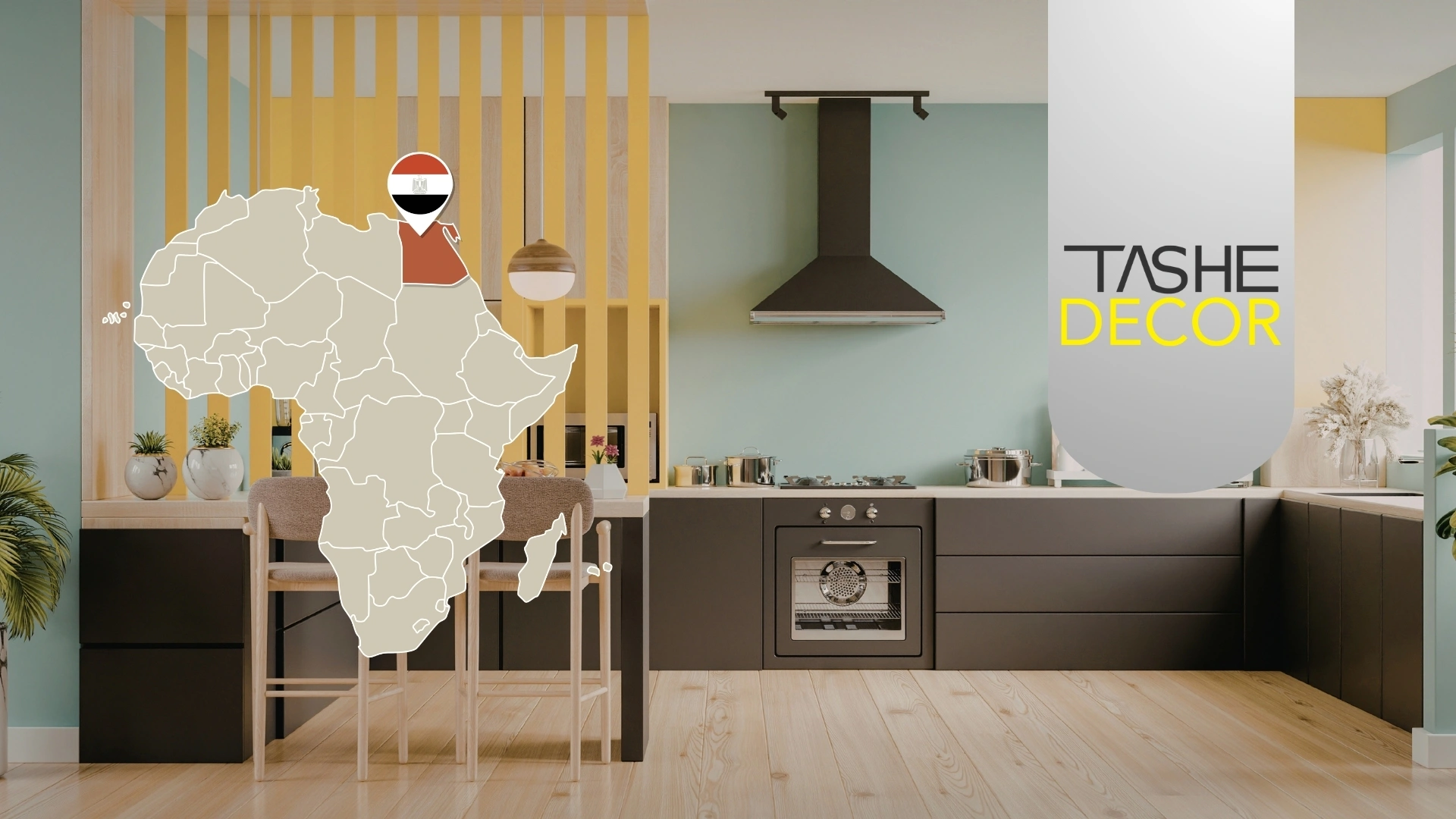 تصميم مطبخ مودرن فاخر من تنفيذ شركة تاشي ديكور Tashe Decor في مصر.